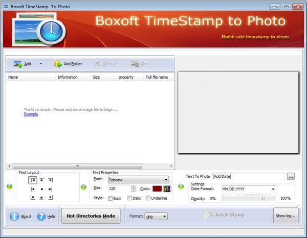 Boxoft TimeStamp to PhotoءBoxoft TimeStamp to Photo(ʱ) v1.6.0 ٷʽ