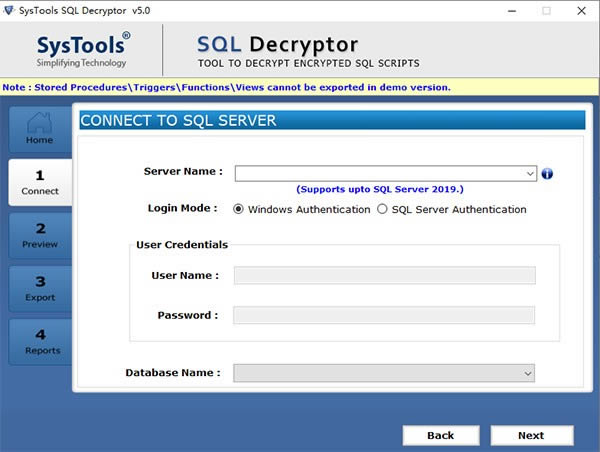 SysTools SQL Decryptor-SQLݿܹ-SysTools SQL Decryptor v5.0ٷʽ