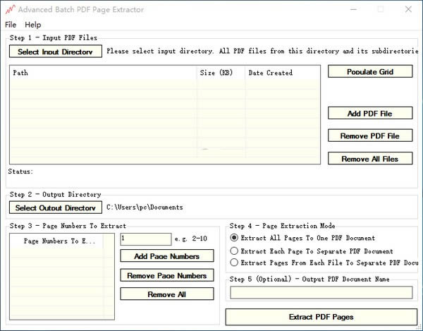 Advanced Batch PDF Page Extractor-PDF(y)ȡ-Advanced Batch PDF Page Extractord v1.10M(fi)