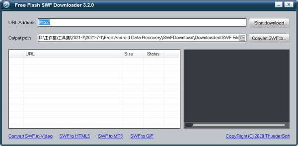 ThunderSoft Free Flash SWF Downloader-SWFļd-ThunderSoft Free Flash SWF Downloaderd v3.2.0Gɫ