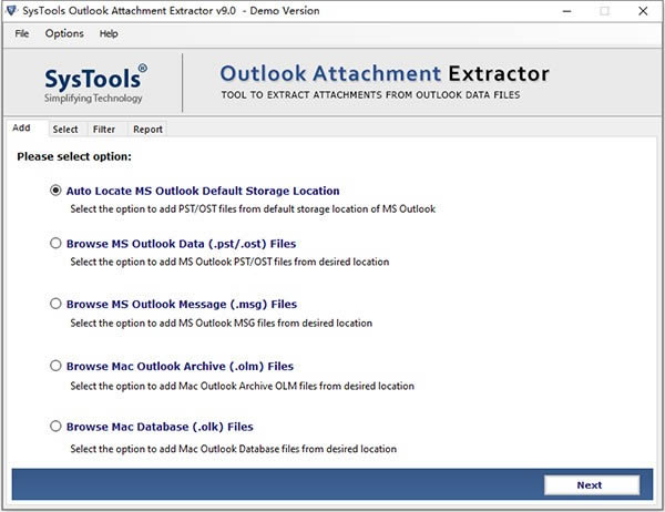 SysTools Outlook Attachment Extractor-]ȡ-SysTools Outlook Attachment Extractord v9.0ٷʽ