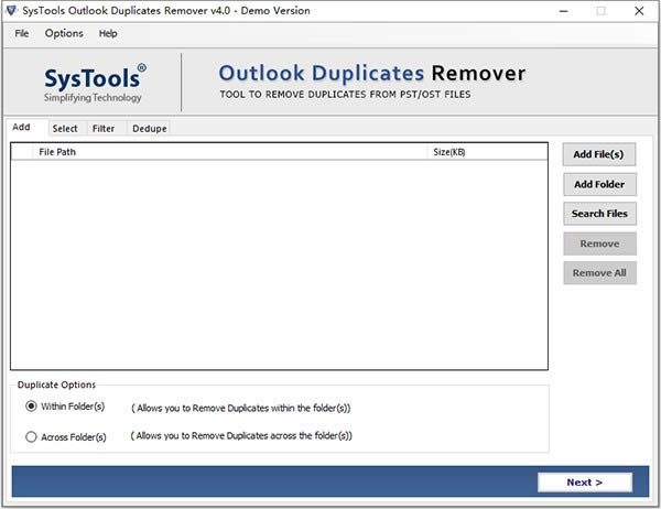 SysTools Outlook Duplicates Remover-]̎-SysTools Outlook Duplicates Removerd v4.0ٷʽ