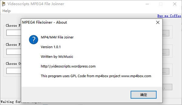 Videoscripts MPEG4 File Joiner-MP4ҕlϲܛ-Videoscripts MPEG4 File Joinerd v1.0.1ٷʽ