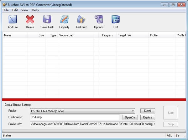 Bluefox AVI to PSP Converter-AVIתPSP-Bluefox AVI to PSP Converter v3.01ٷʽ