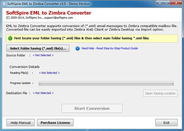 SoftSpire EML to Zimbra Converter؈D