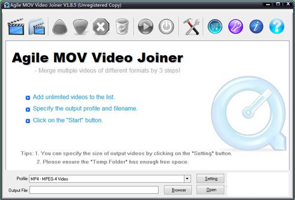 Agile MOV Video Joiner-Ƶϲ-Agile MOV Video Joiner v1.8.5ٷʽ