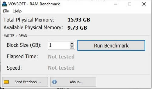 Vovsoft RAM Benchmark-ڴ׼Թ-Vovsoft RAM Benchmark v1.0ٷʽ