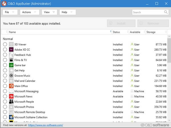 O&O AppBuster-win10Ӧɾ-O&O AppBuster v1.1.1340ٷʽ