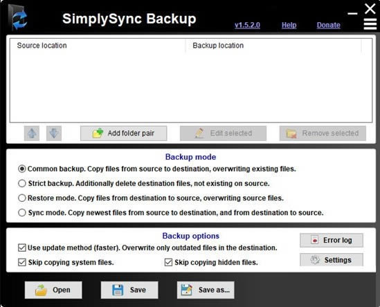 SimplySync Backup