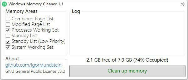 Windows Memory Cleaner-ڴ-Windows Memory Cleaner v1.1.0ٷʽ