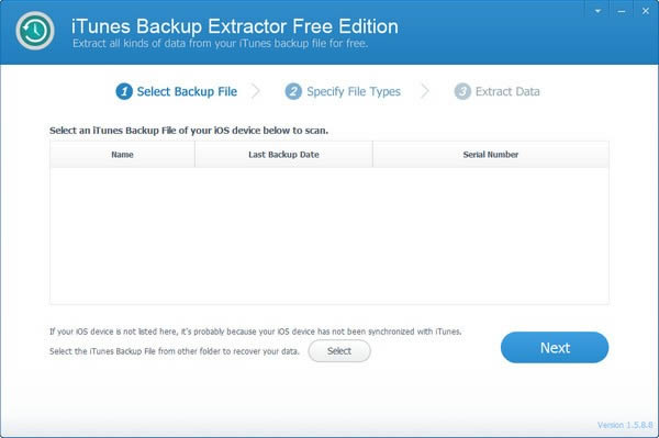 iTunes Backup Extractor Free Edition-iTunesȡ-iTunes Backup Extractor Free Edition v1.5.8.8ٷʽ