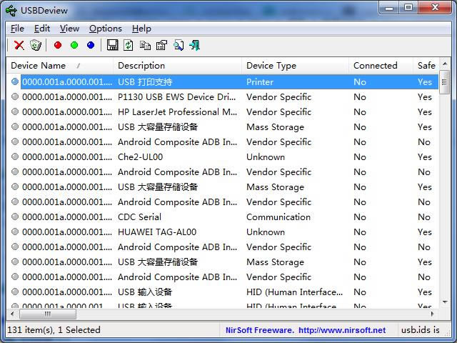 USBDeview°-USB豸-USBDeview° v2.7.9.0ٷʽ