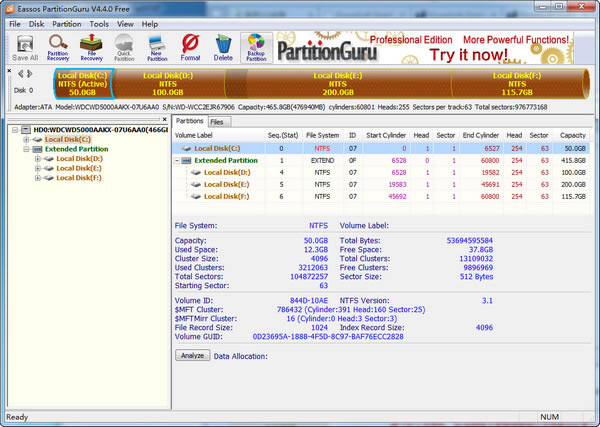 PartitionGuru-mbr޸-PartitionGuru v4.7.0ɫ