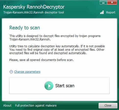 Kaspersky RannohDecryp-Trojan-Ransom.Win32.Rannoh-Kaspersky RannohDecrypd v1.2ٷʽ