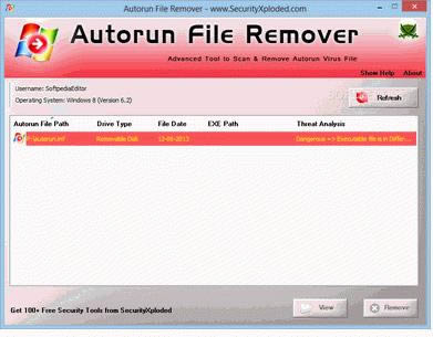 Autorun File Remover-ϵy(tng)ȫܛ-Autorun File Removerd v4.0ٷʽ