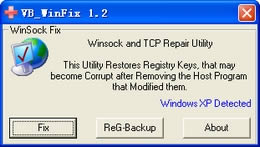 WinSock XP Fix(WinSockFix)-WinSockFix޸-WinSock XP Fix(WinSockFix) v1.2.0.0ٷʽ