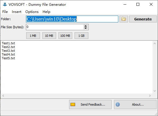  Vovsoft Dummy File Generator(ļ(chung))