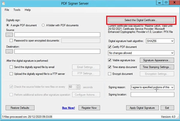 PDF Signer Server-(sh)(j)ܛ-PDF Signer Serverd v4.0ٷʽ