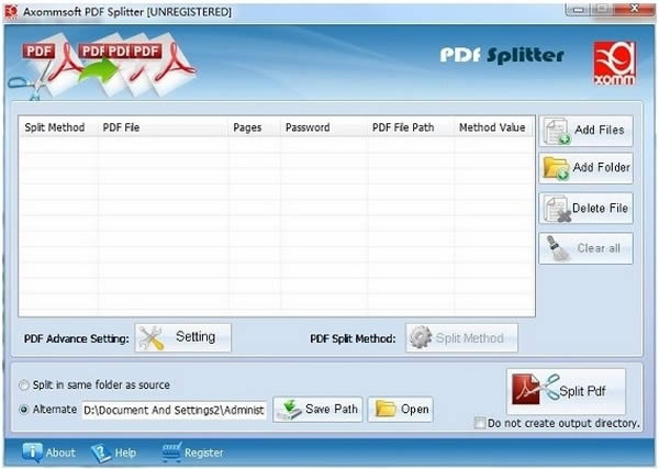 Axommsoft PDF Splitter-PDFָ-Axommsoft PDF Splitterd v1.2ٷʽ