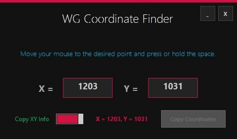 WG Coordinate Finder-(bio)(bio)(bio)λòҹ-WG Coordinate Finderd vv1.0.0Gɫٷʽ