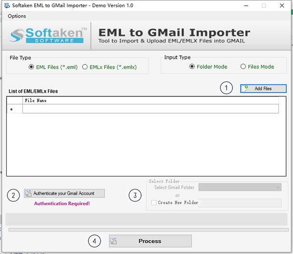 Softaken EML to GMail Importer؈D