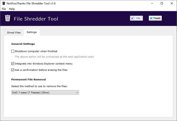 NoVirusThanks File Shredder Tool-ļ鹤-NoVirusThanks File Shredder Tool v1.0ٷʽ