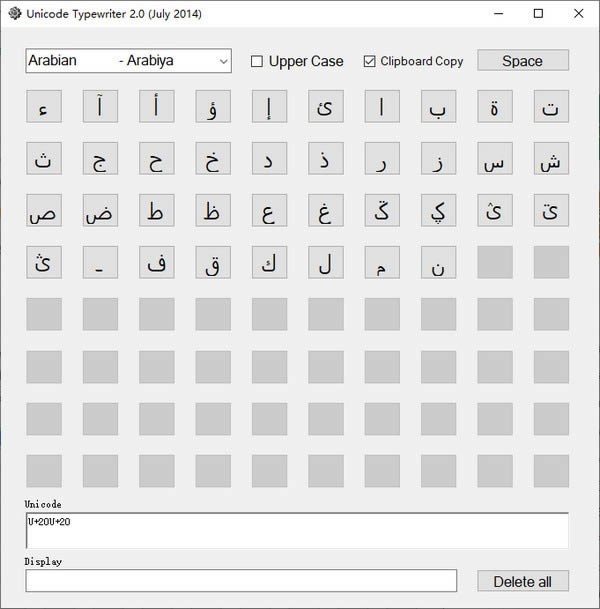 Unicode Typewriter-ʻ㷭ѵ-Unicode Typewriter v2.0ٷʽ