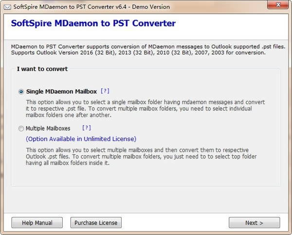 SoftSpire MDaemon to PST Converterͼ