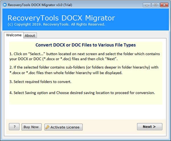 RecoveryTools DOCX Migrator-DOCXļת-RecoveryTools DOCX Migrator v3.0ٷʽ