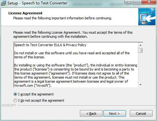 Vovsoft Speech to Text Converter-Vovsoft Speech to Text Converterd v1.0°