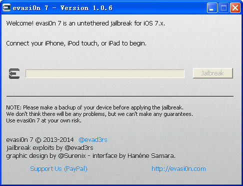 evasi0n7 -ios7Խz-evasi0n7 d v1.0.3ٷʽ