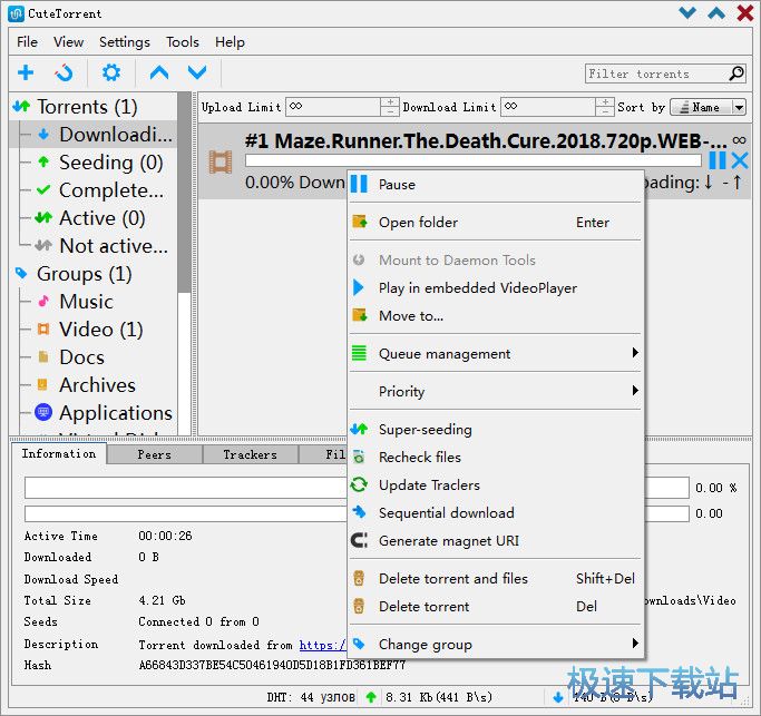 ɰBTع_CuteTorrent 1.0.0.43 ٷɫ汾